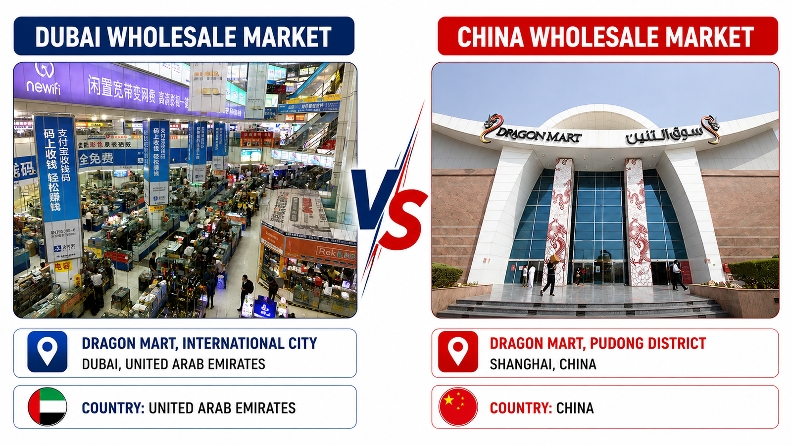 Dubai wholesale market vs China wholesale market
