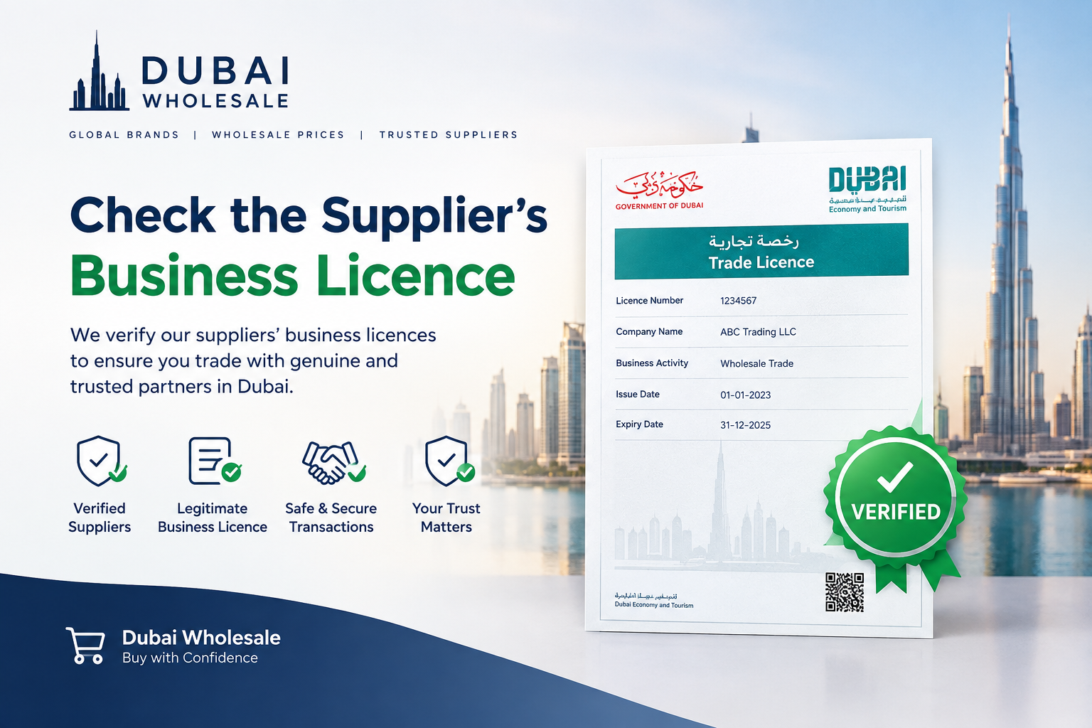 Check the Supplier's Business Licence