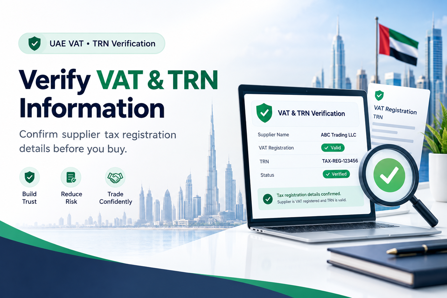 Verify VAT and TRN Information
