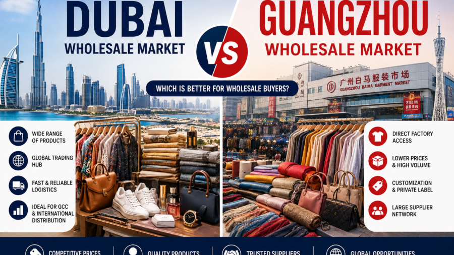Dubai Wholesale Market vs Guangzhou Wholesale Market comparison for wholesale buyers