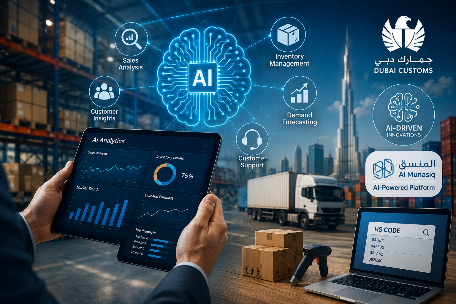 AI-powered technology for Dubai wholesale inventory and business analytics