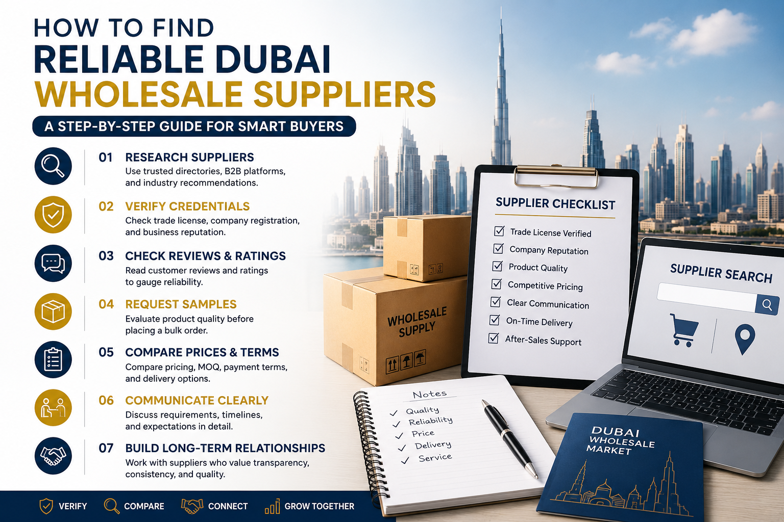 Guide to finding reliable Dubai wholesale suppliers